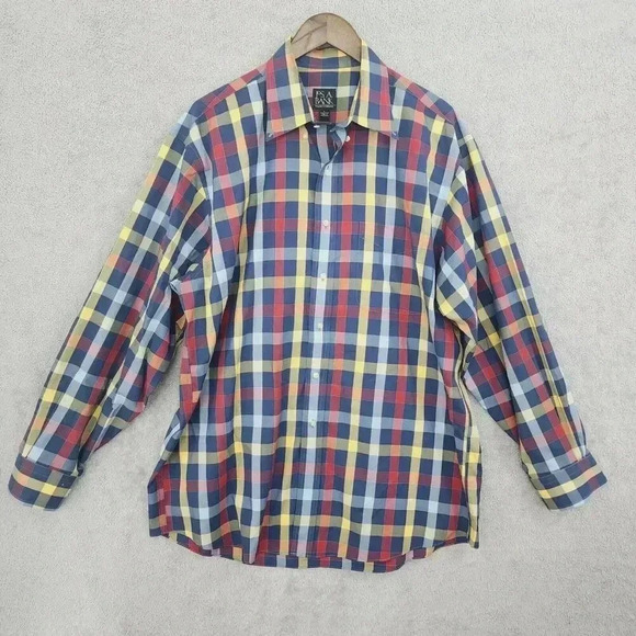Jos. A. Bank Other - Jos. A. Bank Mens Large Travelers Collection Button down Multicolor Plaid 16PT
